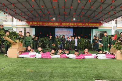 Hoạt động trải nghiệm làm chú bộ đội chào mừng ngày thành lập QĐND Việt Nam 22/12